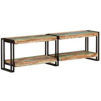 Mueble de TV de Madera Maciza Reciclada 140x30x40 cm