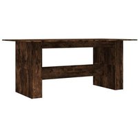 Mesa de Comedor Vidaxl Madera Roble Ahumado 180x90x76 cm