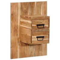Mesita De Noche Madera Maciza De Acacia 60x32x80 Cm Vidaxl