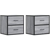 Pack 2 Mesitas de Noche de Pared Roble Sonoma 40x31x39,5 cm Pack 2 Mesitas de Noche de Pared Roble Sonoma 40x31x39,5 cm