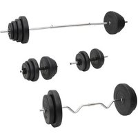 Juego de Barras y Mancuernas con Discos 120 kg