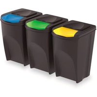 Set de 3 cubos de basura Keden Sortibox 3x35l