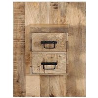 Mesita de Noche Madera Maciza de Mango 60x32x80 Cm