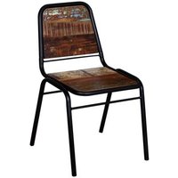 Sillas de Comedor de Madera Maciza Reciclada (6 Unidades)