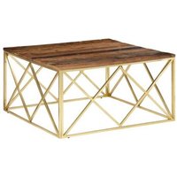 Mesa De Centro De Acero Inoxidable y Madera Mesa De Centro De Acero Inoxidable y Madera