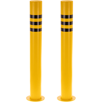 Primematik - Pack de 2 Bolardos de Acero Yz04100 76x600mm