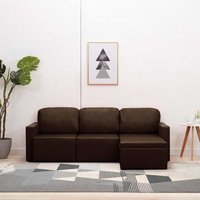 Sofá Cama Modular Rogal De 3 Plazas en Cuero Sintético