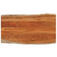 Tablero de Mesa Rectangular Borde Natural de Acacia 110x60x2,5 cm