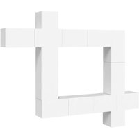 Set de Muebles para TV 9 Piezas Madera Contrachapada