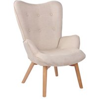 Sillón Orejero Nórdico Durham Tela Crema