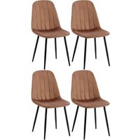 Juego de 4 Sillas de Comedor Baxter en Terciopelo