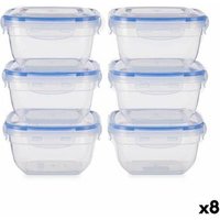 Set de Fiambreras Herméticas de Plástico 900 ml (8 Unidades)