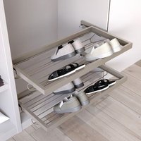 Emuca Kit Zapatero Metálico con Guías y Cierre Suave