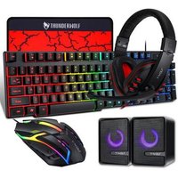 Conjunto de Teclado, Ratón, Auriculares, Pad y Altavoces Extralink Tf850 5 en 1