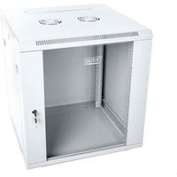Gabinete de Red de Pared 19" 12U 600x600 con Puerta de Vidrio