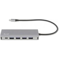 Concentrador USB 7 Puertos (4 USB-A, 3 USB-C) con Carga BC 1.2 y Fuente de Alimentación Externa