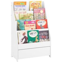 Sobuy Kmb112-w Estantería Infantil De 4 Niveles Con 1 Cajón