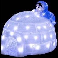 Iglú y Esquimal Luces de Exterior 70 LED H33cm con Transformador