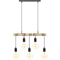 Lámpara Colgante De Metal Negro H120cm Lámpara Colgante De Metal Negro H120cm