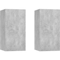 Muebles para TV 2 Unidades de Contrachapado Hormigón 30,5x30x60 cm – Vidaxl