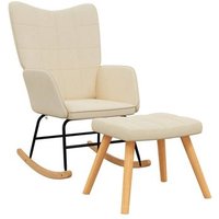 Sillón Mecedora con Reposapiés y Tela