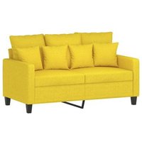 Sofá de 2 Plazas 120 Cm Tela Amarillo Claro
