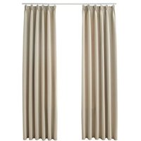 Cortinas Opacas Beige 140x245 Cm