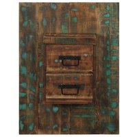 Mesilla de Noche 60x32x80 cm Madera Maciza Reciclada CFW173059