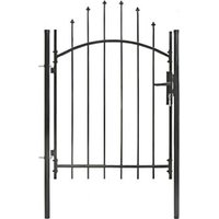Puerta de Jardín de Acero Negro 1x1,5 M CFW56546