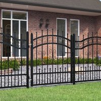 Puerta de Valla de Jardín Punta Lanza Acero 103x150cm CFW29997