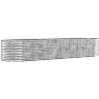 Jardinera Arriate Acero Recubrimiento Polvo 396x100x68 cm Vidaxl