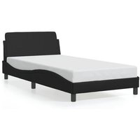 Cama Individual con Cabecero de Cuero Sintético 100x200cm