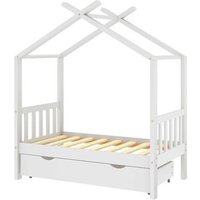 Cama Infantil de Madera Maciza Blanca 70x140 cm CFW944958