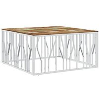 Mesa De Centro Acero Inoxidable Y Madera
