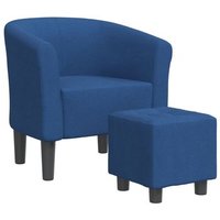 Sillón para salón con taburete
