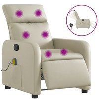 Sillón de Masaje Eléctrico de Cuero Sintético Cremacfw791967