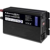 Cargador Inteligente Monolito Qoltec 30A 12V para Baterías Lifepo4, Agm, Gel, Sla