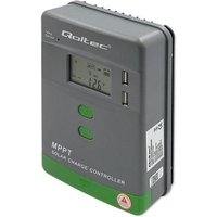 Controlador de Carga Solar Qoltec MPPT 20A 12V/24V con Sensor de Temperatura y LCD