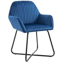 Sillas de Comedor Terciopelo Azul