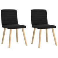 Pack 2 Sillas de Comedor/Cocina de Tela Negra