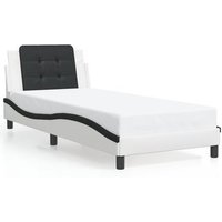 Cama Individual con Cabecero de Cuero Sintético