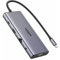 Hub Ugreen 11 en 1 USB-C a HDMI + VGA + USB-C + USB-A