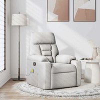 Sillón de Masaje Reclinable de Tela Gris