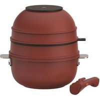 Batería de Cocina Masterpro 10 Piezas Rojo Mango Extraíble Batería de Cocina Masterpro 10 Piezas Rojo Mango Extraíble