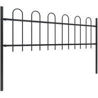 Valla de Jardín Acero Negro 5,1x0,6 m CFW313473 Valla de Jardín Acero Negro 5,1x0,6 m CFW313473