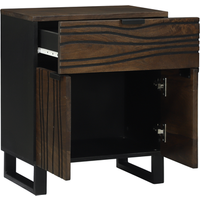 Mesita de Noche 50x33x60 cm de madera sólida de mango CFW79939