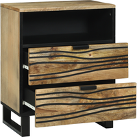 Mesita de Noche 50x33x60 cm Madera Maciza de Mango CFW29728