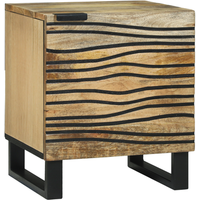 Pack 2 Mesitas de Noche 40x33.5x46 cm Madera Maciza de Mango CFW14847