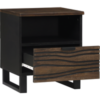 Paquete 2 unidades: Gabinete y Mesilla de Noche 40x33x46 cm Madera Maciza Mango CFW86729