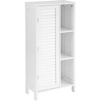 Armario Auxiliar para Baño Sobuy Bzr39-w con 1 Puerta y 3 Estantes